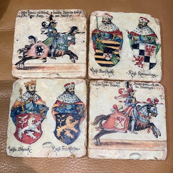 Vatican Library Collection Coaster Set - Picture 3 of 5